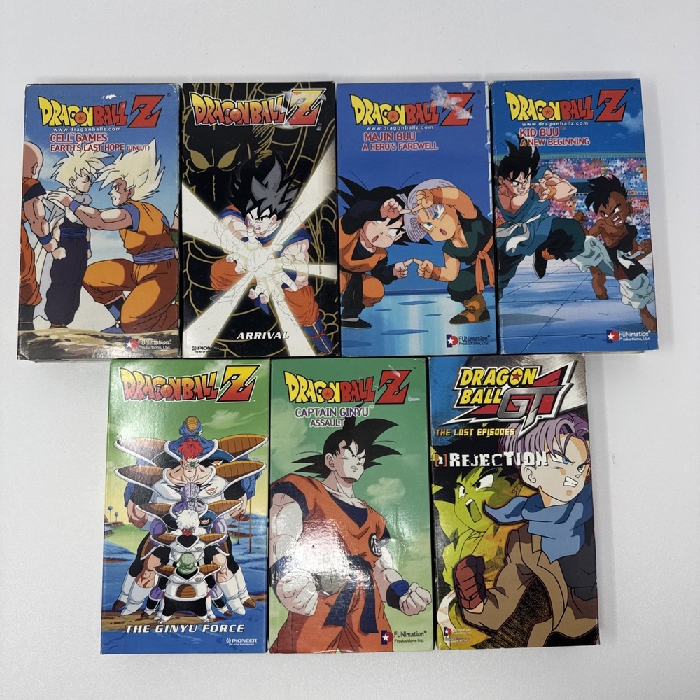 Dragon‎ Ball Z  / GT - VHS Lot of 7 Vintage 90s 2000's Y2K Anime Japanese